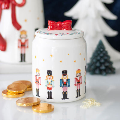 Nutcracker Storage Jar with Bow NU14126