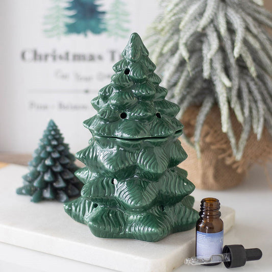 Green Fir Tree Oil Burner and Wax Warmer WO16026