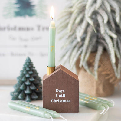 Set of 24 Mini Advent Candles with House Holder WO16526