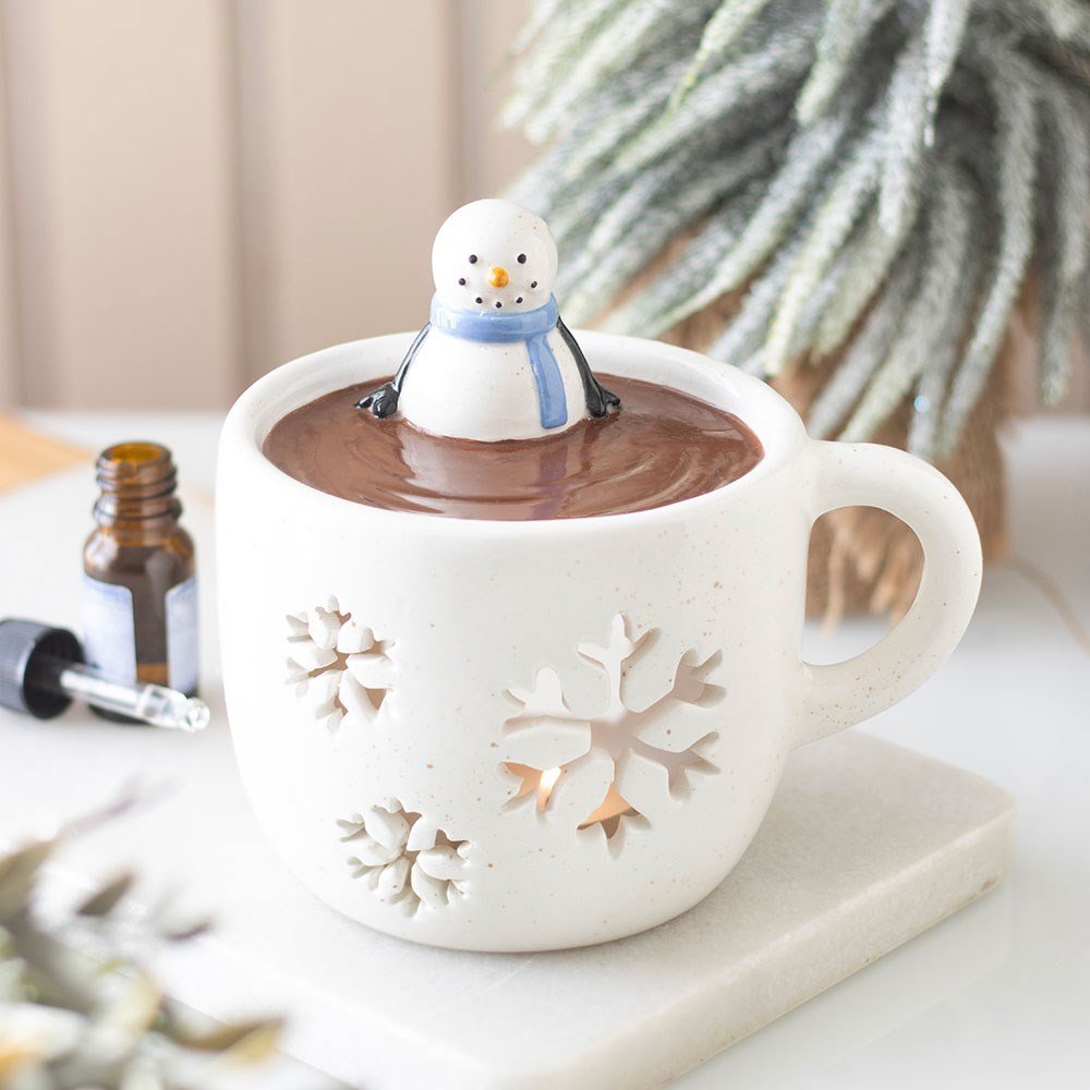 Snowman Hot Chocolate Oil Burner and Wax Warmer FN47227