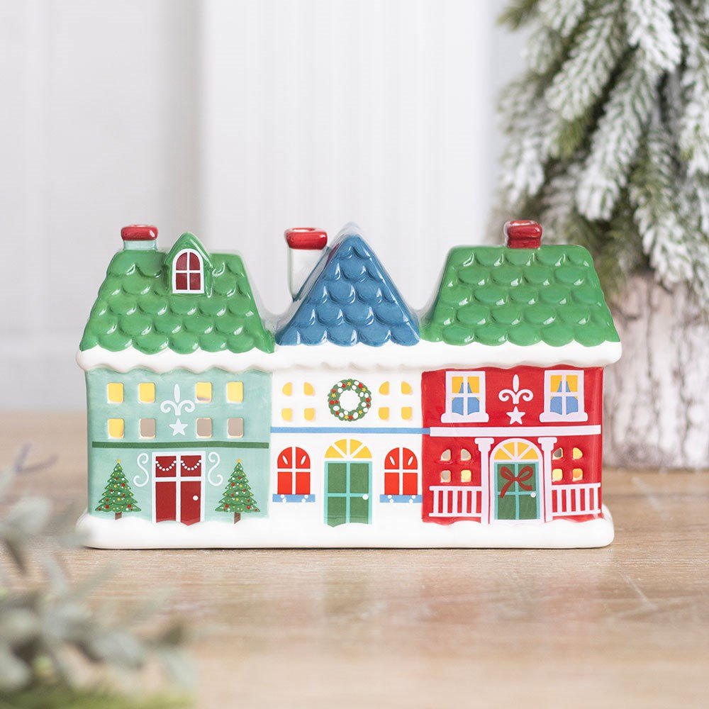 Christmas Street Tealight and Incense Cone Holder XS48627