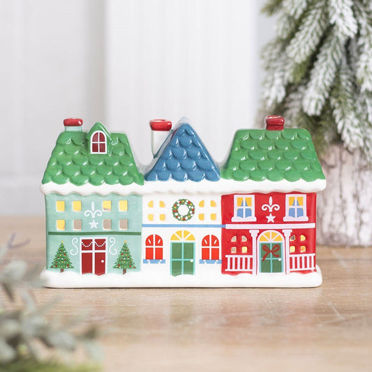 Christmas Street Tealight and Incense Cone Holder XS48627