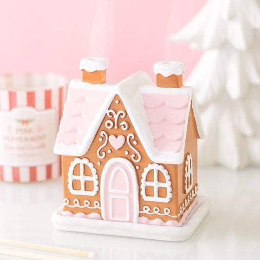 Pink Gingerbread House Incense Cone Burner BK52327