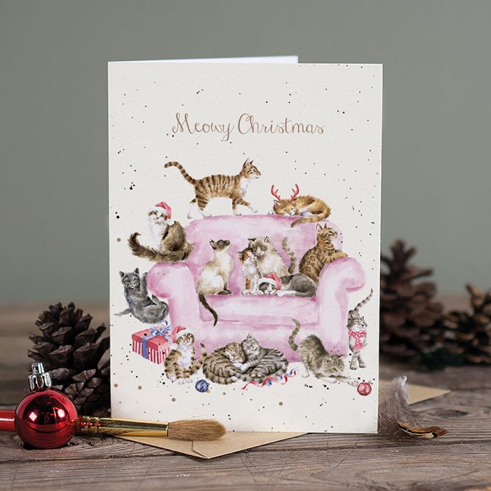 Meowy Christmas - Wrendale Design Christmas Card