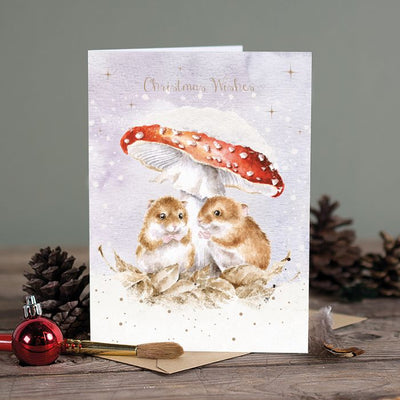 Mushroom At The Inn - Wrendale Design Christmas Card