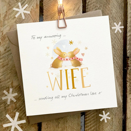 WIFE AT CHRISTMAS CARD