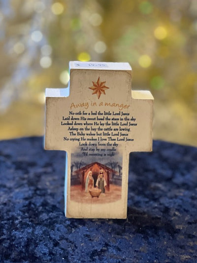 AWAY IN A MANGER CROSS CHTPLKC34-7