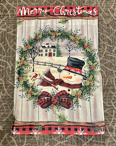 MERRY CHRISTMAS SNOWMAN FLAG M070174