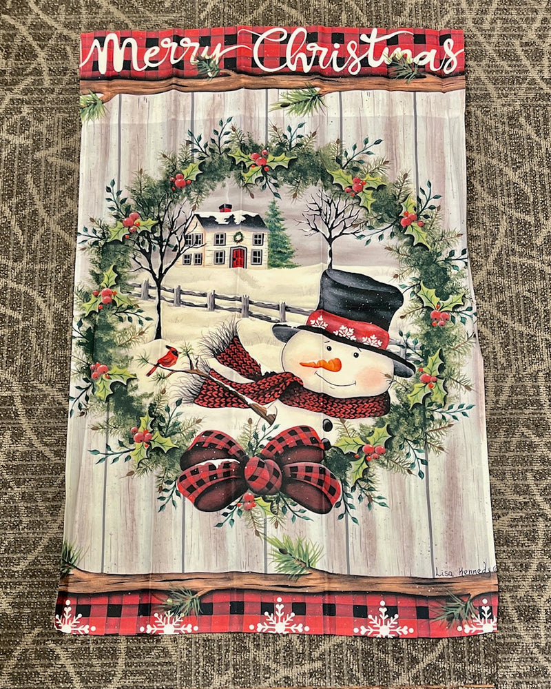 MERRY CHRISTMAS SNOWMAN FLAG M070174