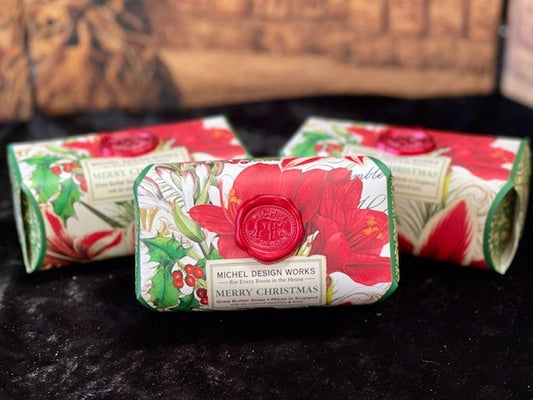MICHEL DESIGN WORKS MERRY CHRISTMAS LARGE SOAP BAR