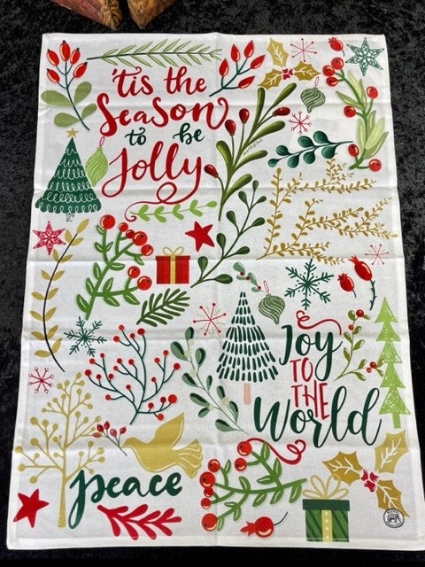 JOY TO THE WORLD KITCHEN TEA TOWEL TOW360