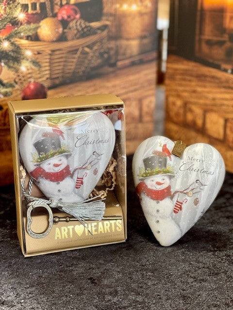 ART HEART MERRY CHRISTMAS SNOWMAN