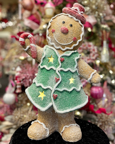 LED GINGERBREAD MAN WITH CANDYCANE SNC23-014