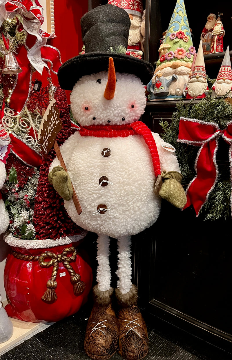 TALL EXTENDABLE SNOWMAN IN TOP HAT HOS-8022