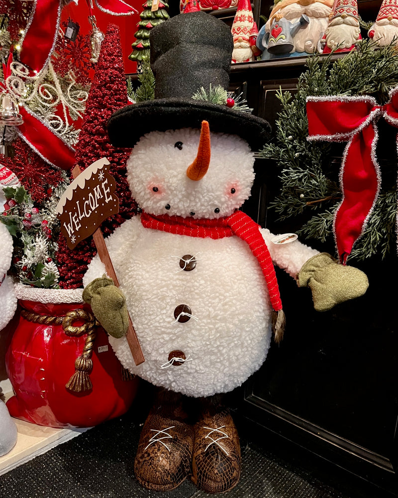 TALL EXTENDABLE SNOWMAN IN TOP HAT HOS-8022