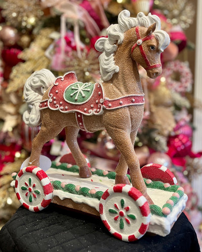 GINGERBREAD ROCKING HORSE HOS25-008  
