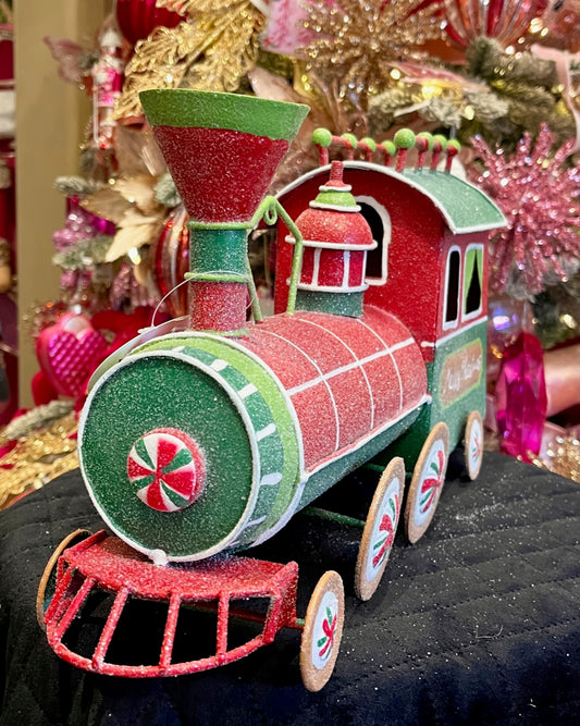 RED AND GREEN TIN TRAIN HOS25-034