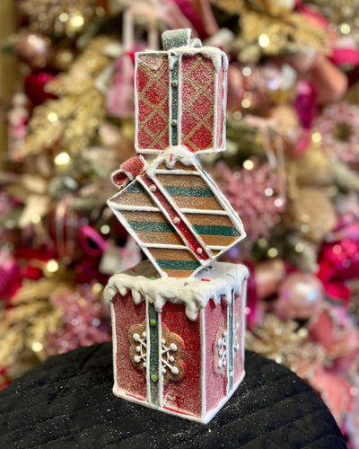 3 TIER GINGERBREAD GIFT STACK HOS25-037          