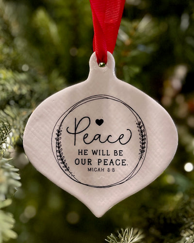 PEACE RIBBON HANGING ORNAMENT 12661