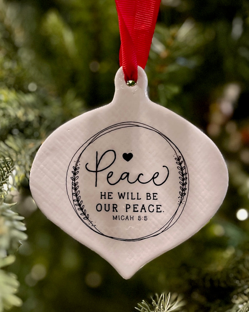 PEACE RIBBON HANGING ORNAMENT 12661
