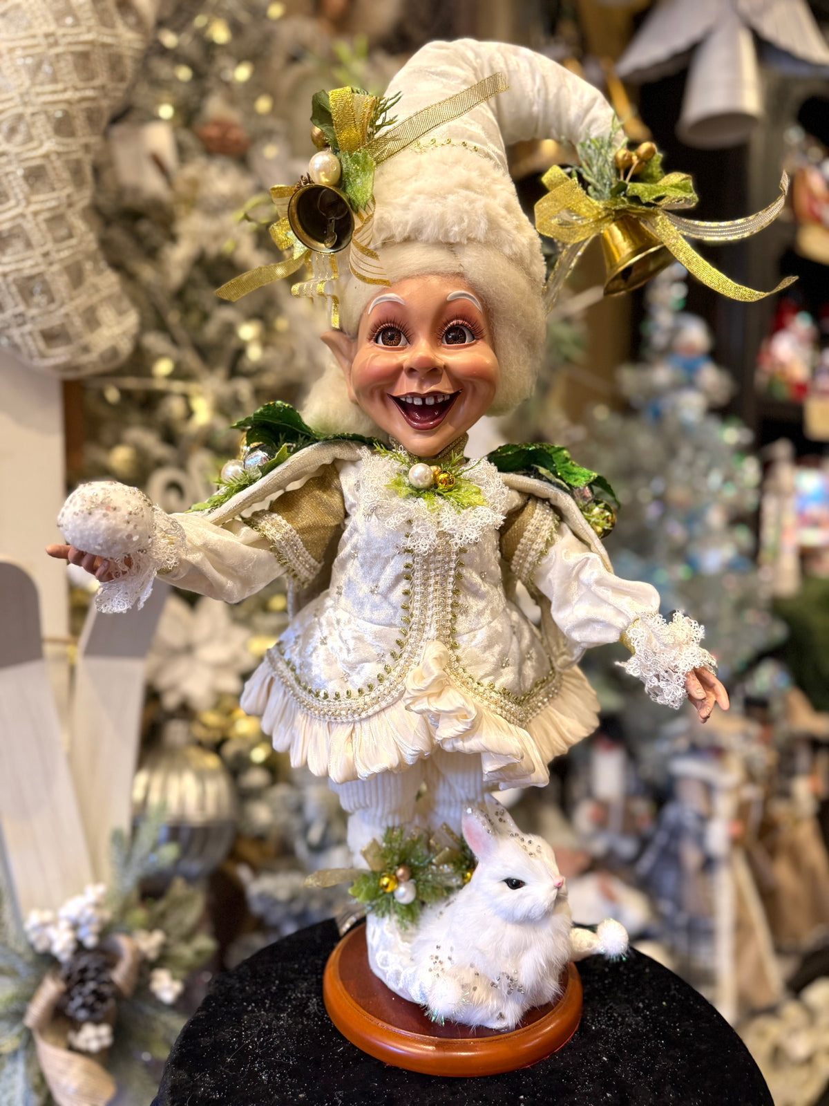 MARK ROBERTS - Medium Snow Belle Elf on Base 51-64108