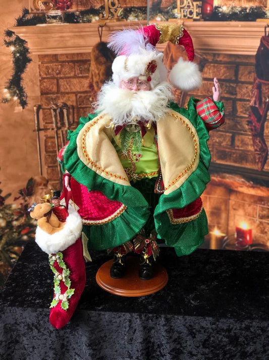 MARK ROBERTS SANTA - SANTA WITH STOCKING 51-05706