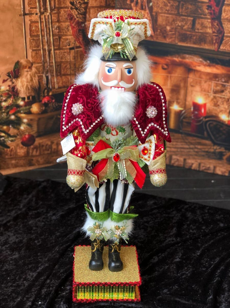 MARK ROBERTS RASPBERRIES & CREAM 36 INCH MUSICAL NUTCRACKER