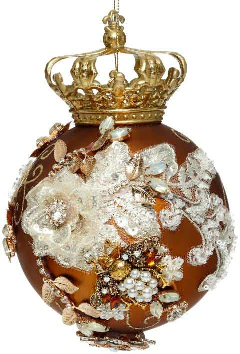 MARK ROBERTS CROWN JEWELS - 7 INCH COPPER ROUND ORNAMENT 36-54270