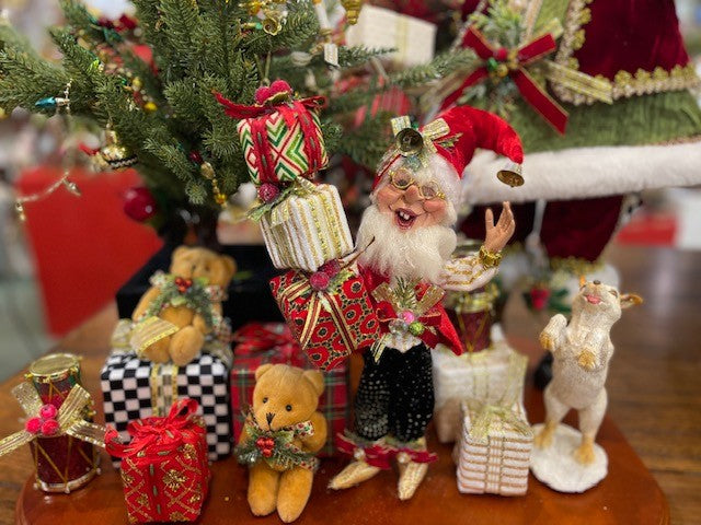 MARK ROBERTS SANTA & ELF DELIVERING PRESENTS 37INCH 51-23862