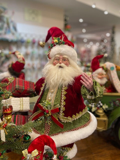 MARK ROBERTS SANTA & ELF DELIVERING PRESENTS 37INCH 51-23862