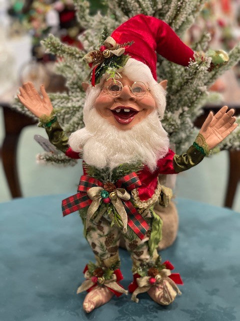 MARK ROBERTS MEDIUM ELF 17INCH HOLLY & IVY 51-23688