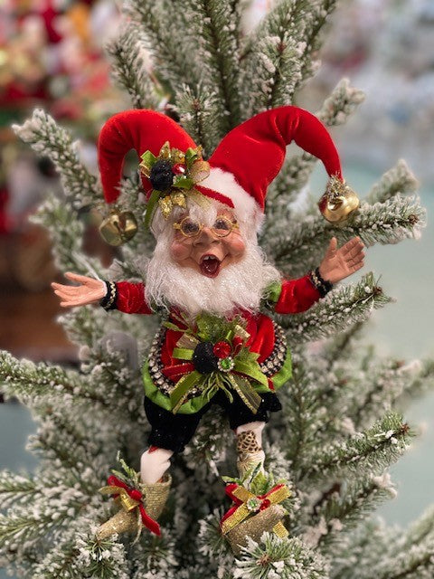 MARK ROBERTS SMALL ELF 11IN COAL STOCKING 51-23674
