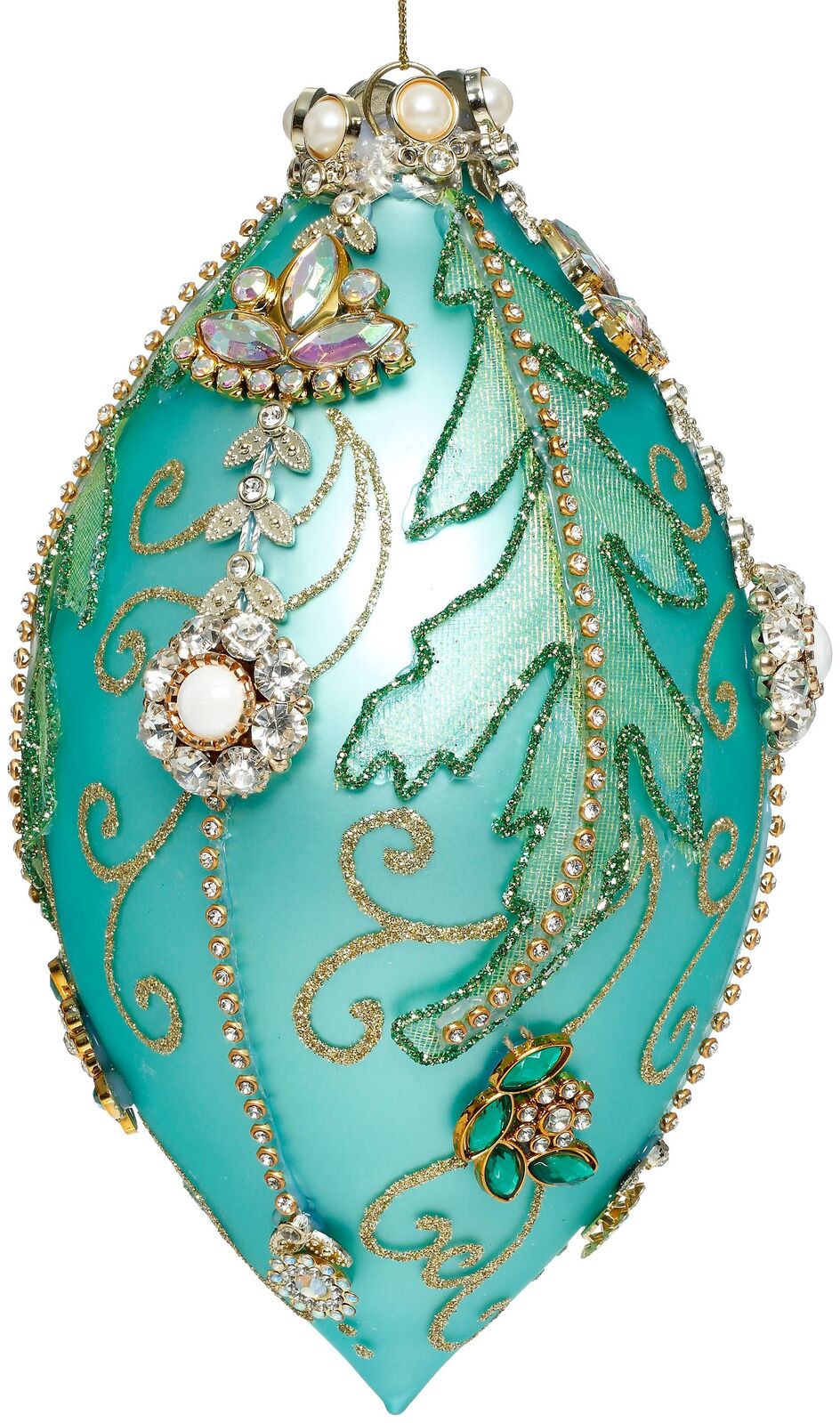 MARK ROBERTS KING'S JEWEL TURQUOISE FINIAL HANGING ORNAMENT 36-54360