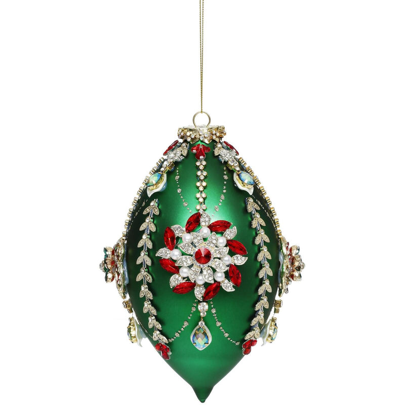 MARK ROBERTS KINGS JEWELS - DARK GREEN FINIAL HANGING ORNAMENT 36-45984