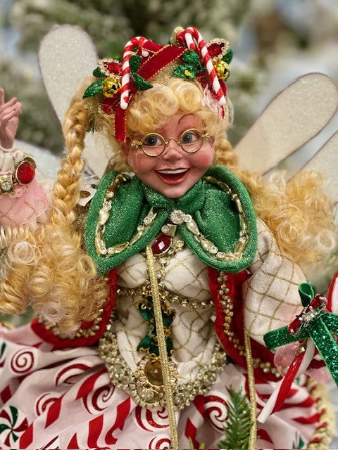 MARK ROBERTS PEPPERMINT PATTY FAIRY STOCKING HOLDER 51-37504