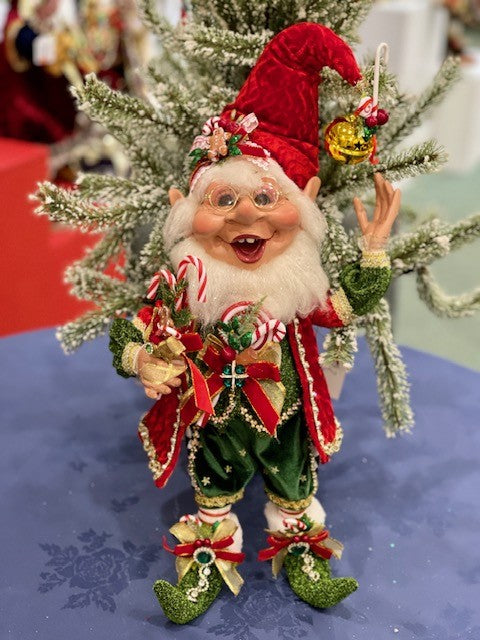 MARK ROBERTS CANDY CANE MEDIUM ELF 51-37588
