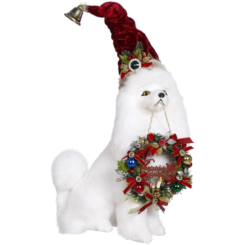 MARK ROBERTS 13 INCH MERRY CHRISTMAS SITTING DOG 51-44770