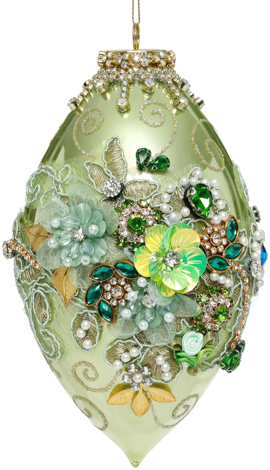 MARK ROBERTS KING'S JEWELS GREEN 7 INCH FINIAL 36-54356