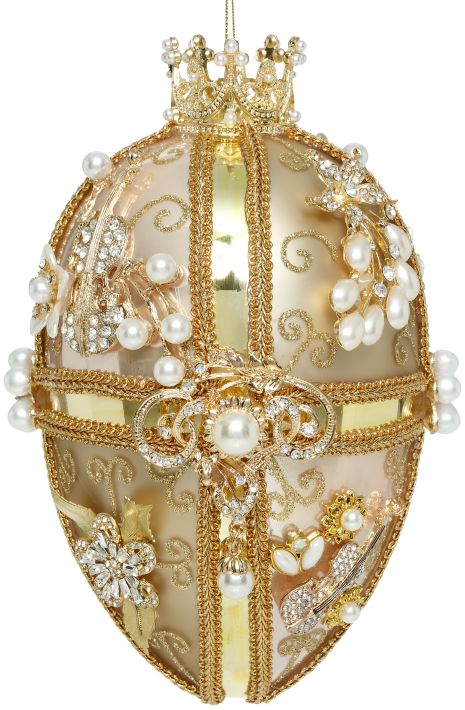 MARK ROBERTS FABERGE JEWEL MULTI 7 INCH EGG ORNAMENT 36-54348