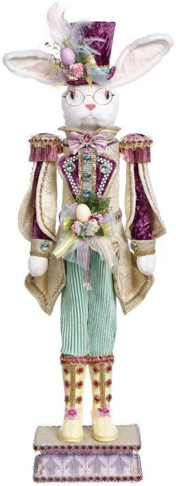 MARK ROBERTS - MEDIUM RABBIT NUTCRACKER GREEN 51-63910 (BULKY ITEM)