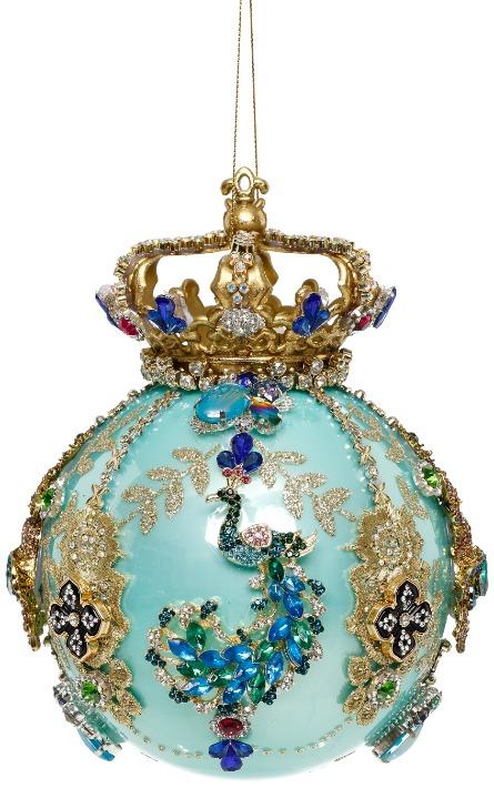 MARK ROBERTS - Turquoise Crown Jewels Ornament 36-61418