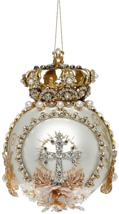 MARK ROBERTS - White Crown Jewels Ornament 36-61420