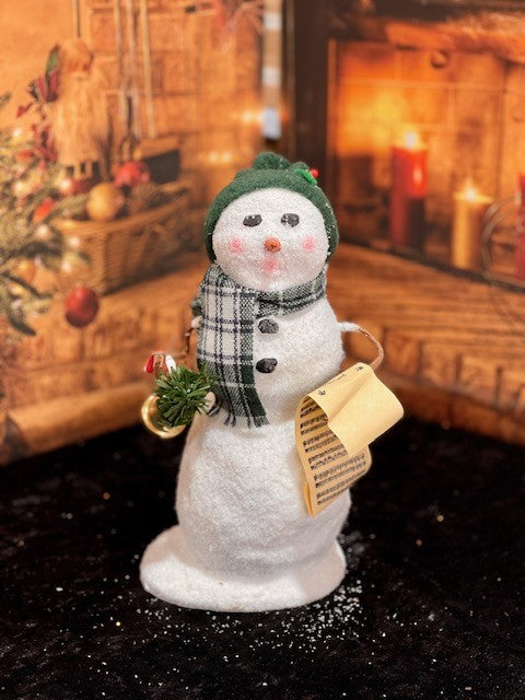 BYERS' CHOICE SAMMY THE SNOWMAN WITH BELL