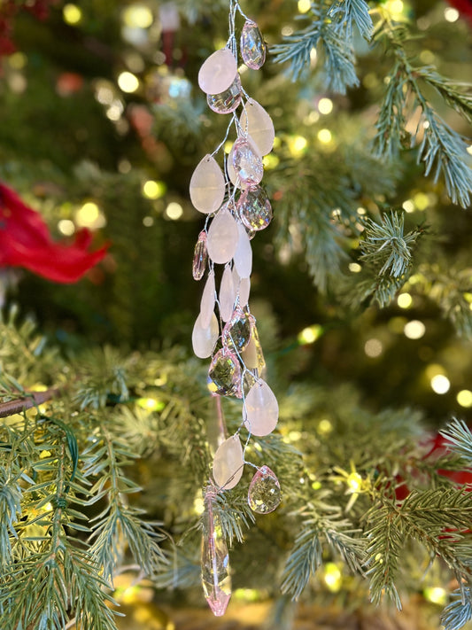 Crystal Drop Ornament Pink 839028