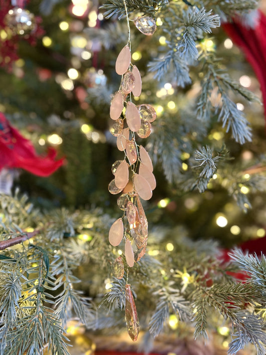 Beige Crystal Drop Ornament 839164