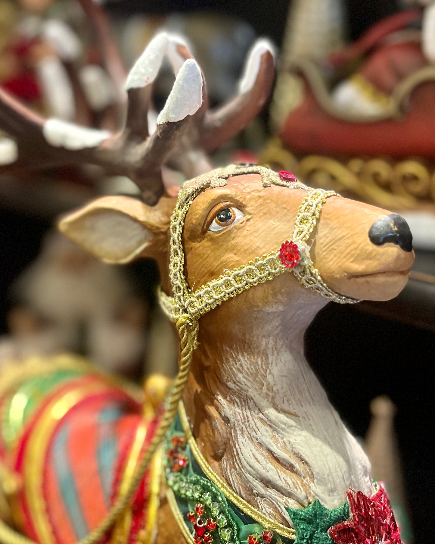 KATHERINE'S COLLECTION - HOLIDAY MAGIC REINDEER ON BASE 28-428335