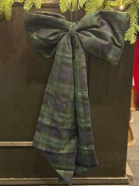 BLACKWATCH TARTAN LARGE HANGING BOW LG-4819