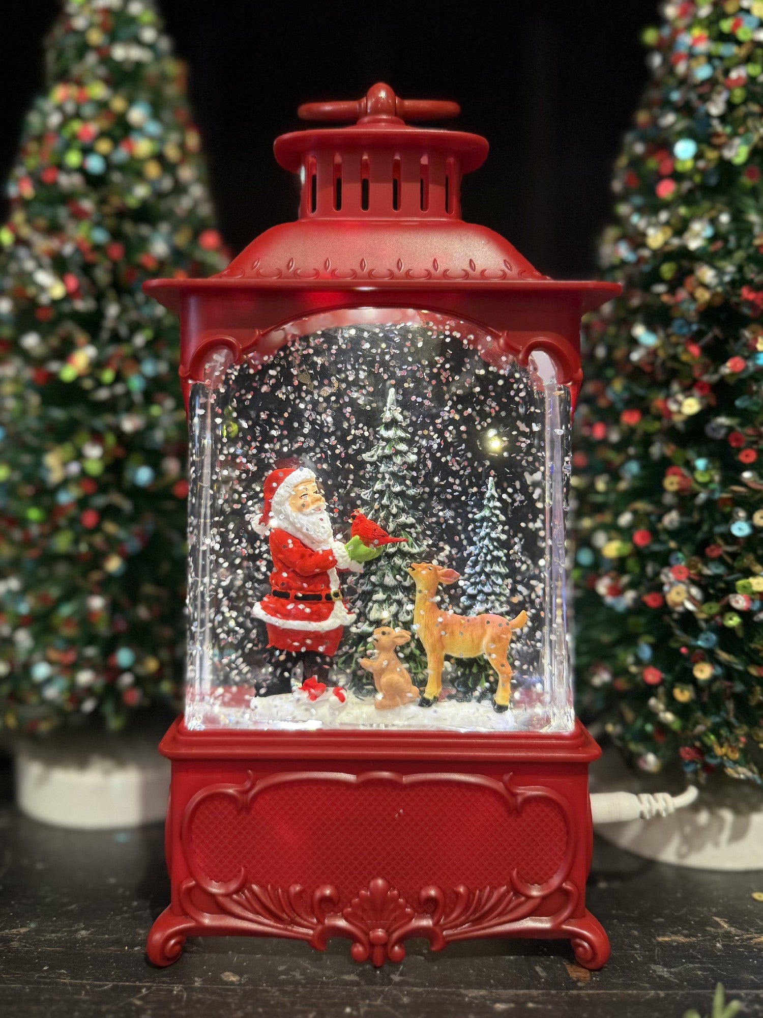 GLITTER LANTERN - ENCHANTED SANTA 501A