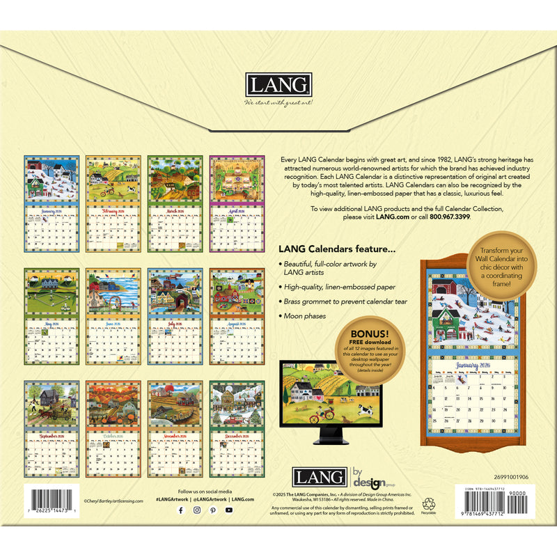 LANG CALENDAR 2026 - COUNTRY SAMPLER