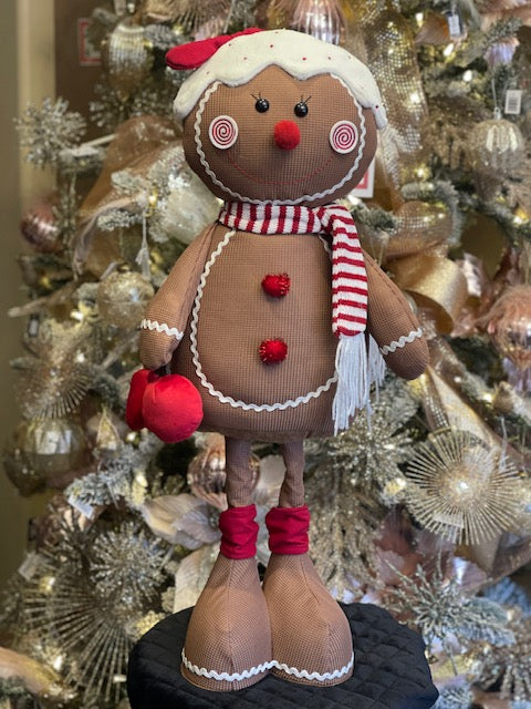 MRS GINGERBREAD WITH CHERRY EXTENDABLE LEG 90CM AD02-2